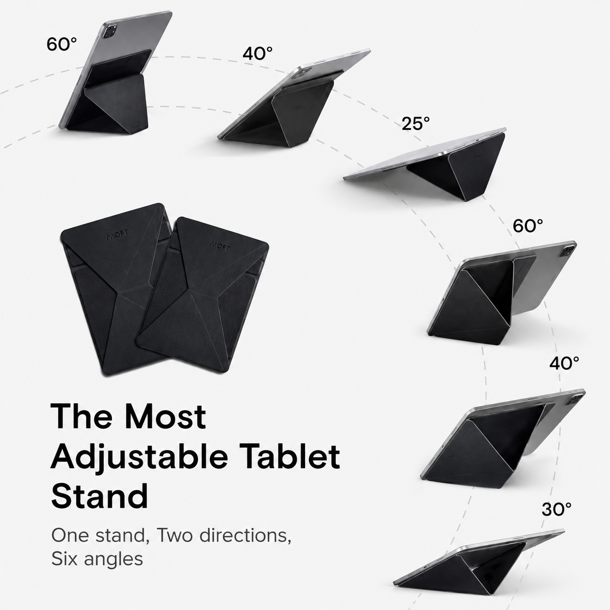 MOFT Snap Tablet Stand Slim & Invisible Most Adjustable, Compatible with Ipads & Tablets From- "7.9 - 12.9"