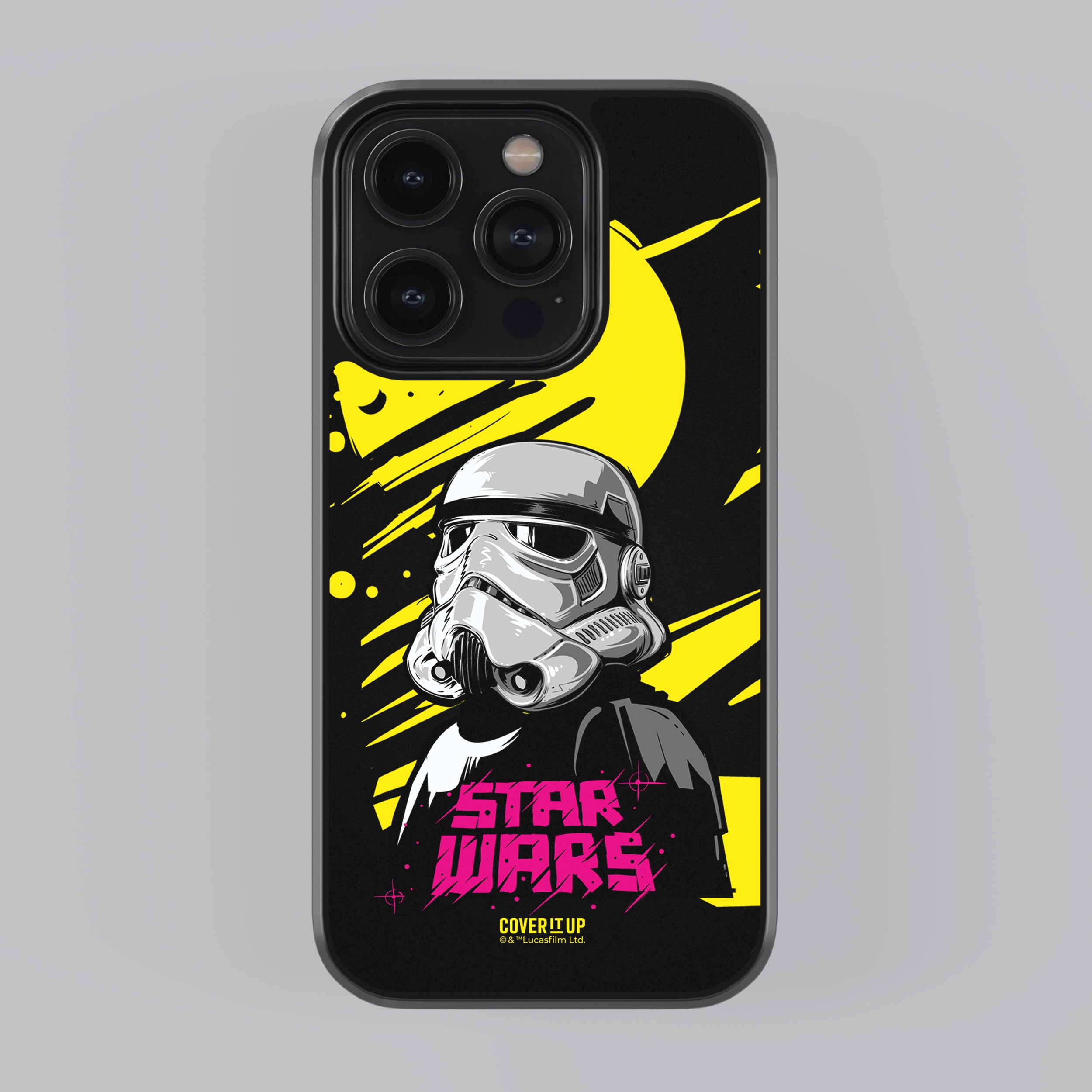 Star Wars Stormtrooper Yellow Glass Case