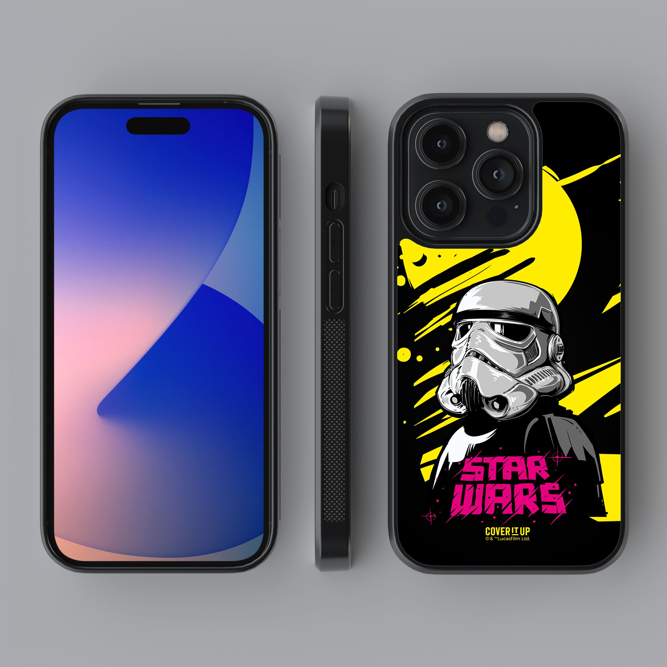 Star Wars Stormtrooper Yellow Glass Case