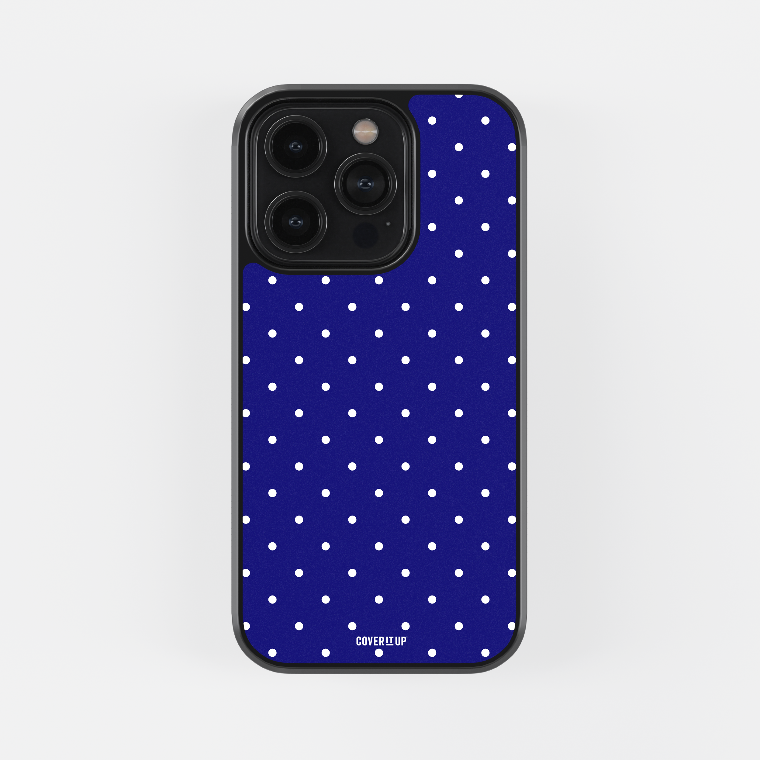 Blue Small Polka Dots Glass Case