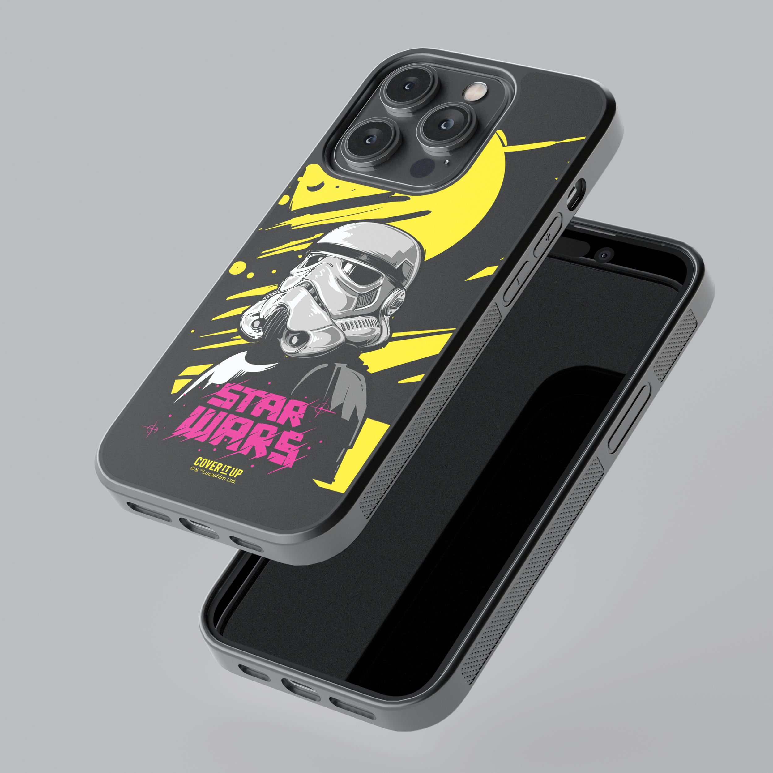 Star Wars Stormtrooper Yellow Glass Case