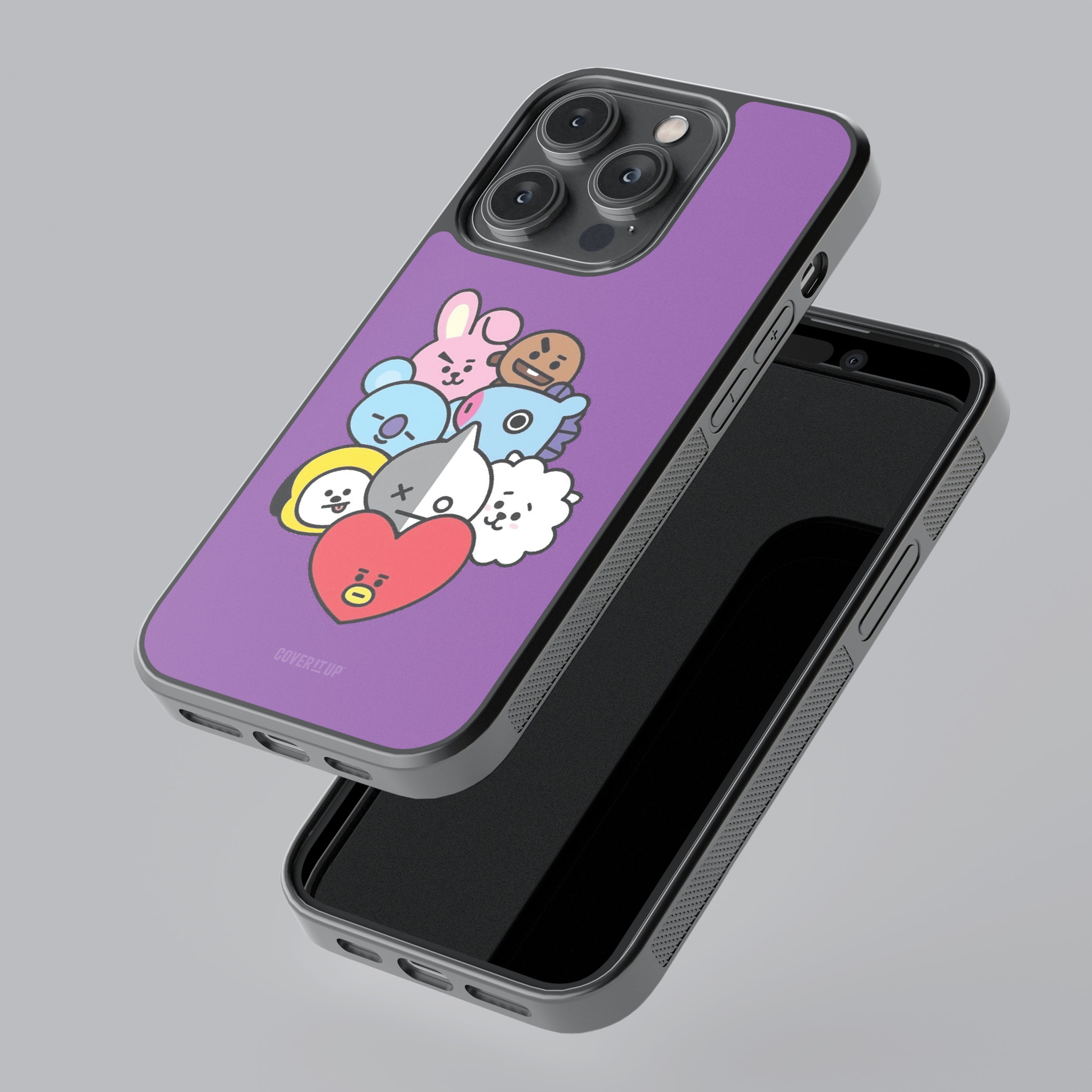 BT21 Violet Glass Case