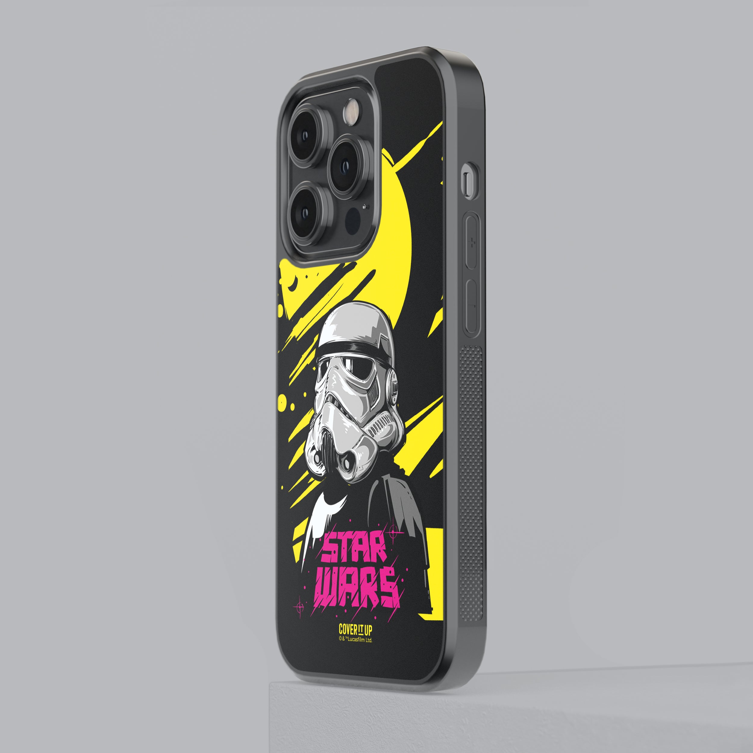 Star Wars Stormtrooper Yellow Glass Case