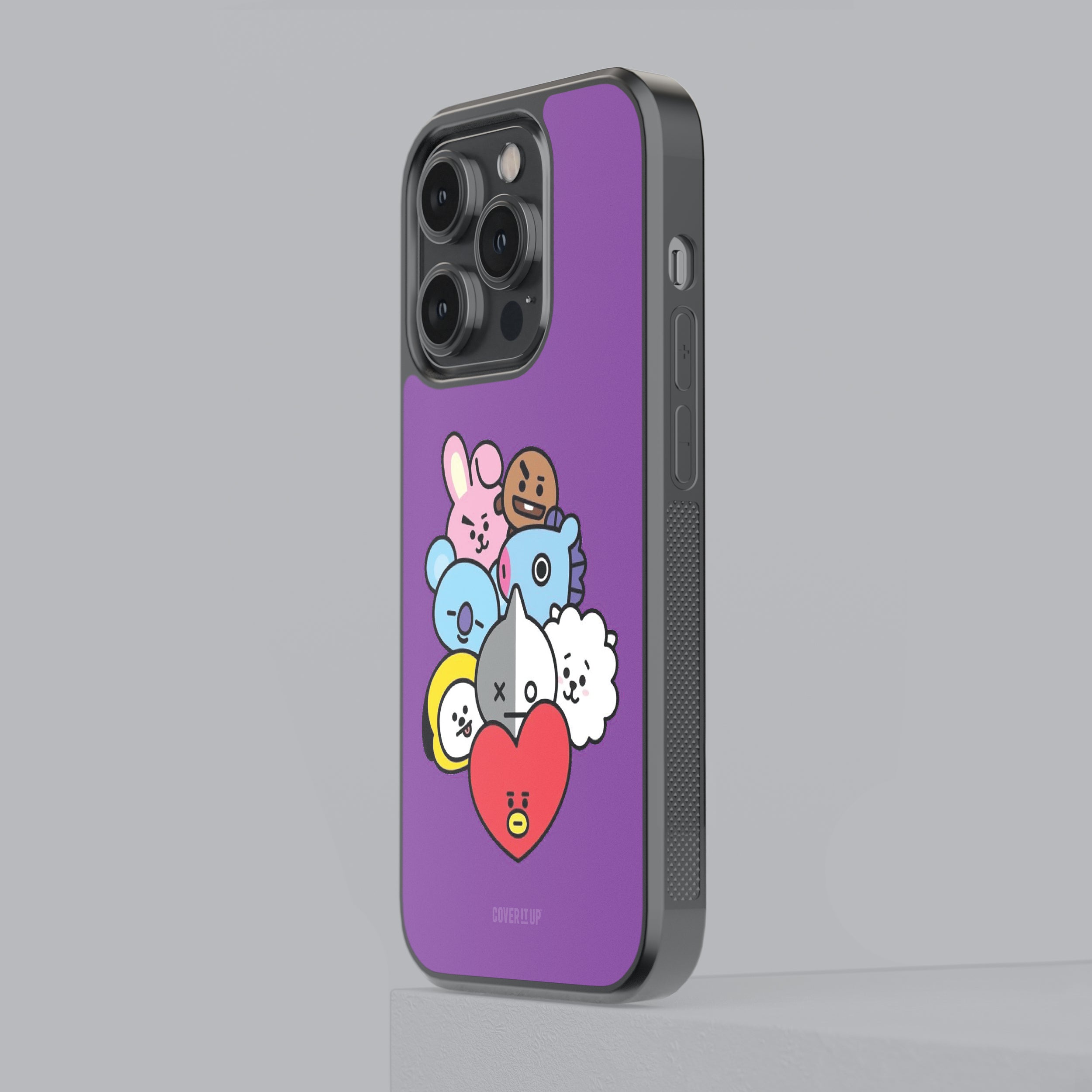 BT21 Violet Glass Case