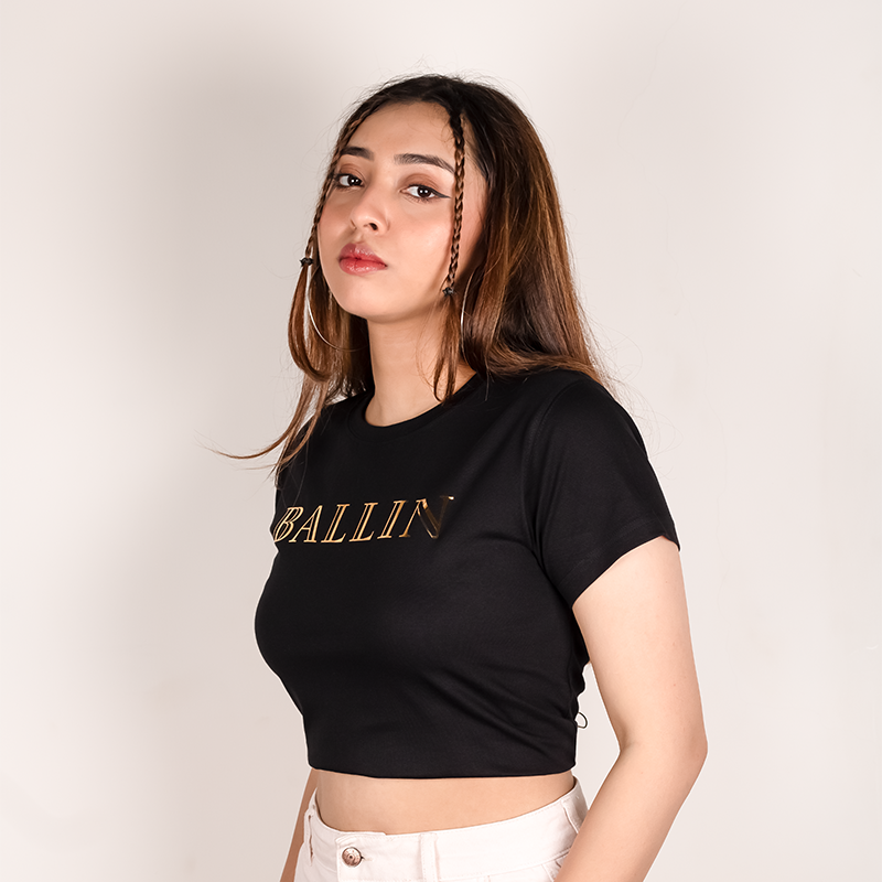 Customise your Gold Foil Crop Top