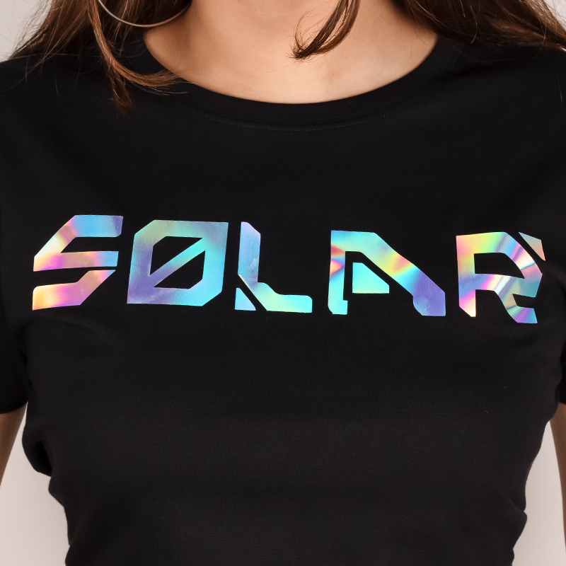 Customise your Holographic  Foil Crop Top