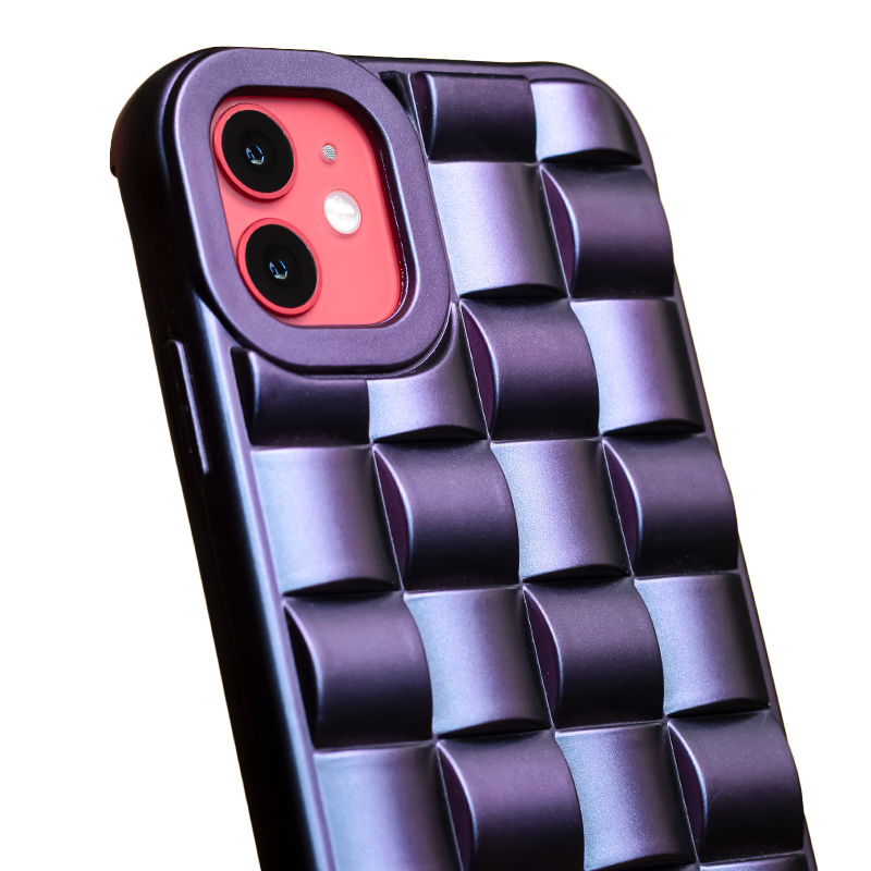 Iridescent Checkered Pattern Mobile Phone Cover