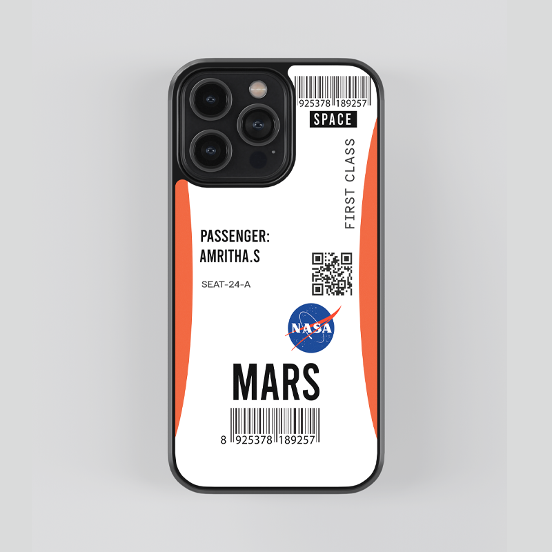 Buy NASA Mission Mars Boarding Pass Custom Glass Case Online