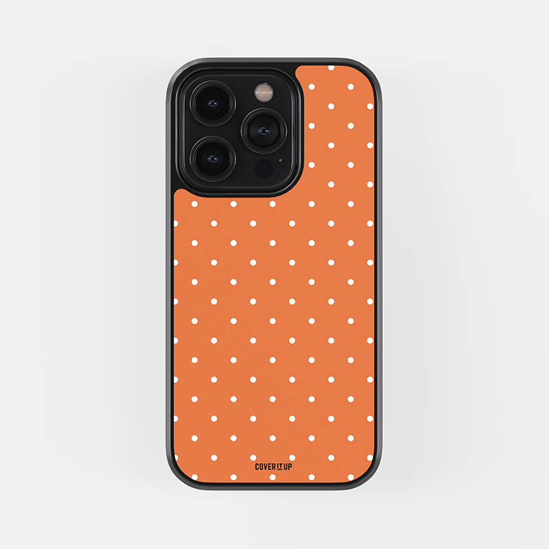 Tangerine Small Polka Glass Case