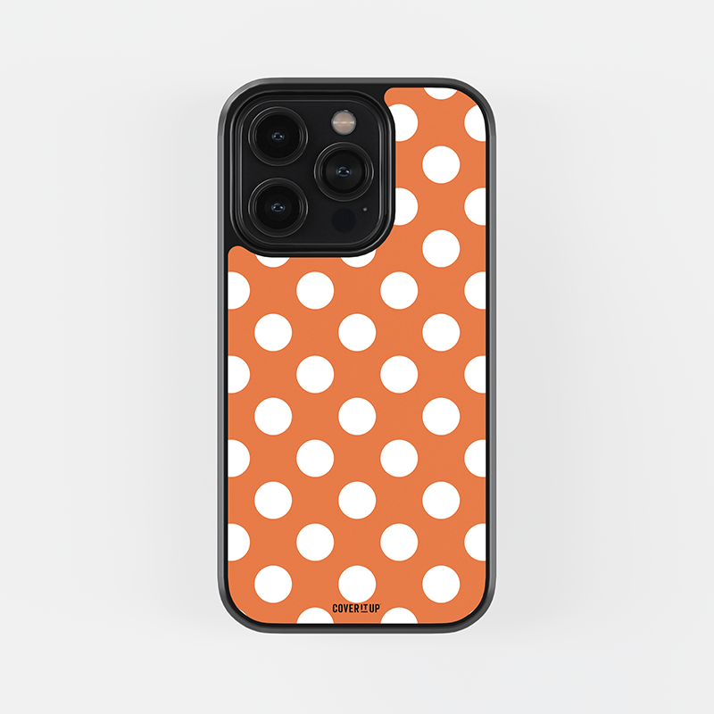 Tangerine Polka Glass Case