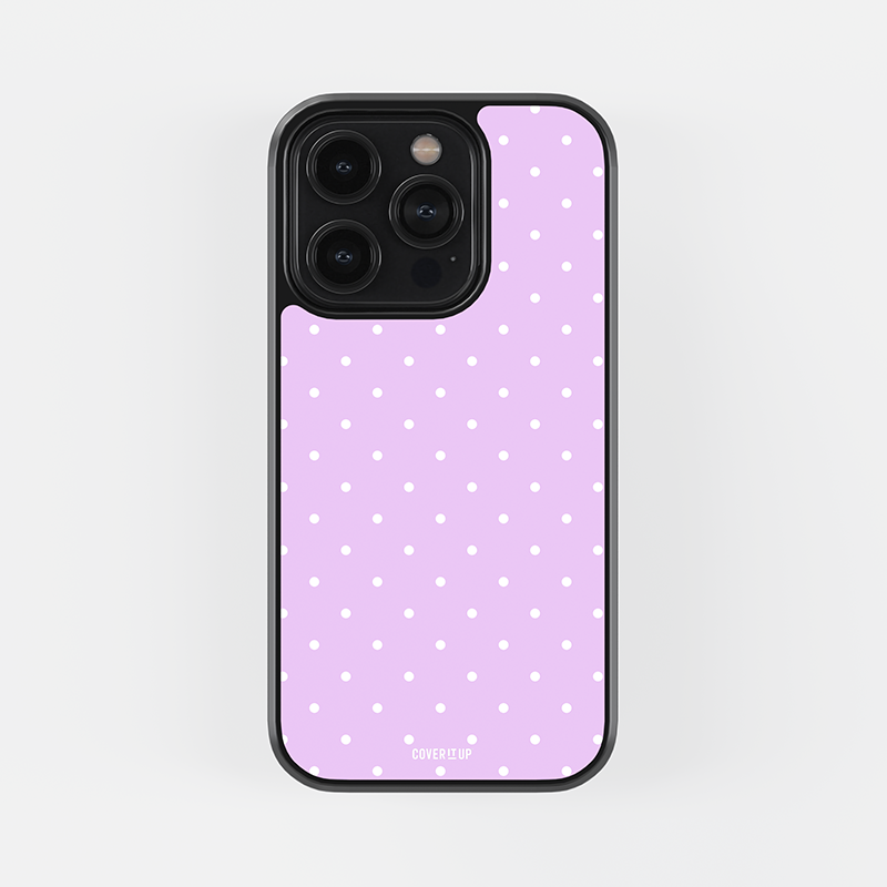 Purple Small Polka Glass Case