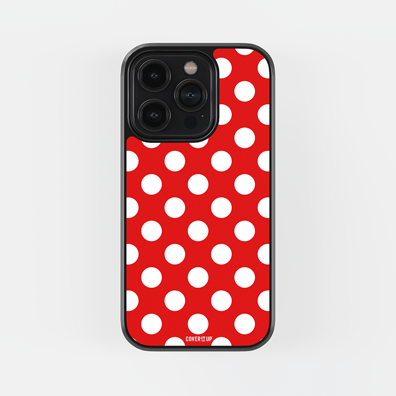 Red Polka Glass Case
