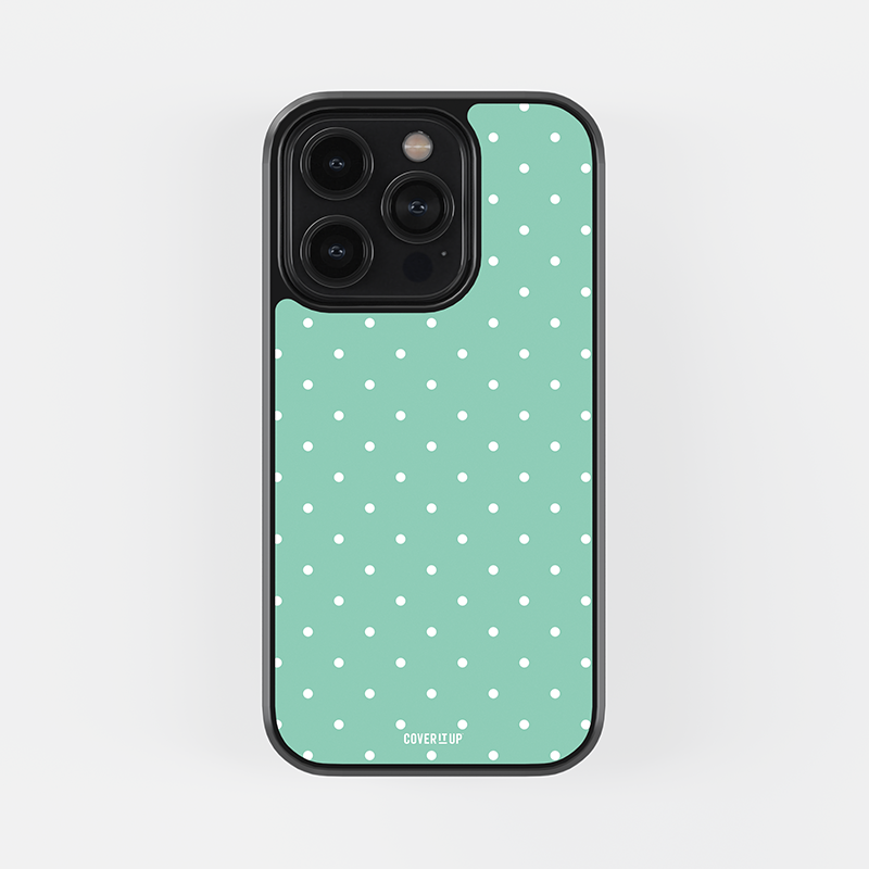 Sage Small Polka Glass Case