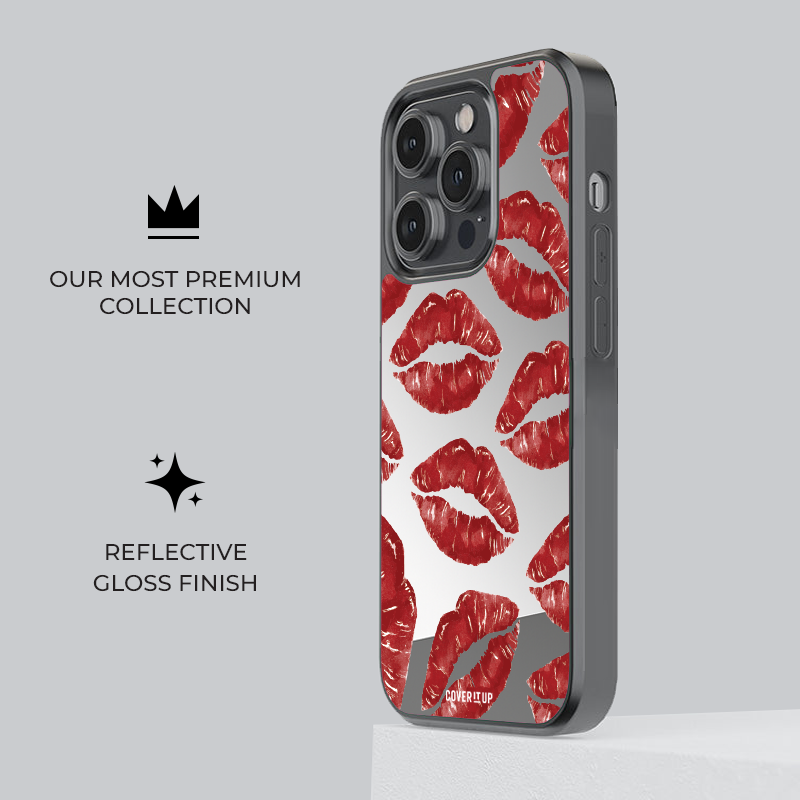 Crimson Lips Mirror Phone Case