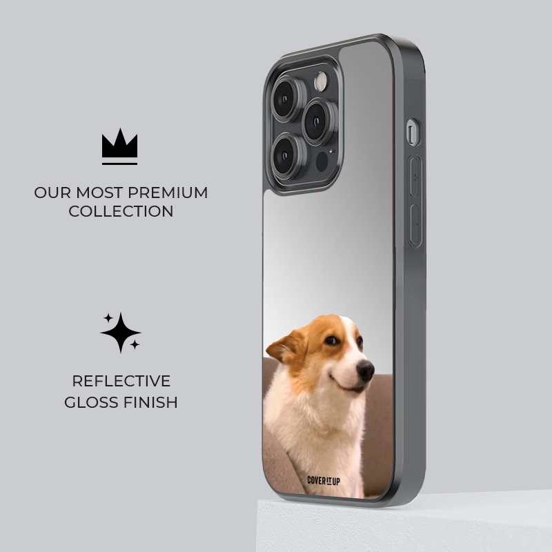 Sneaky Corgi Mirror Phone Case