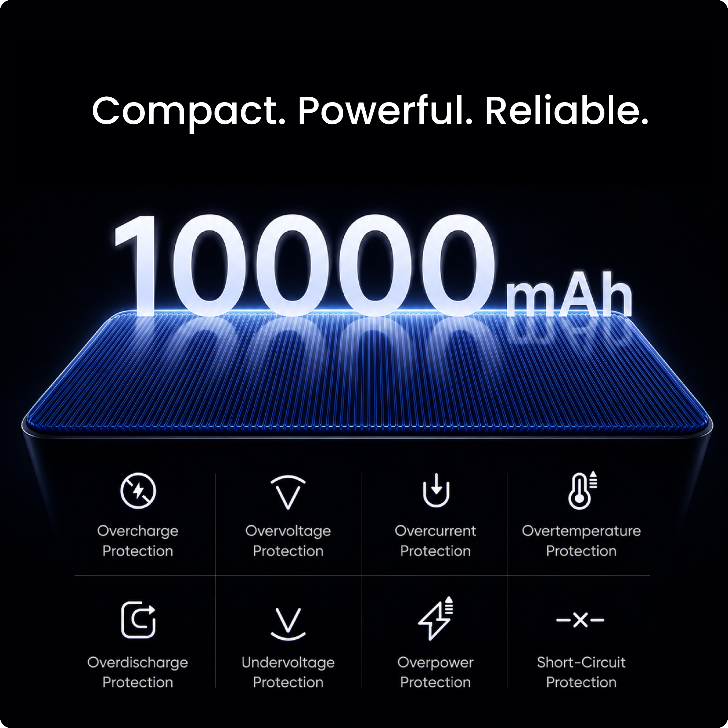Mcdodo 45W 3-in-1 LED Display 10000 Mah Power Bank with built in International Charger & Retractable Cable