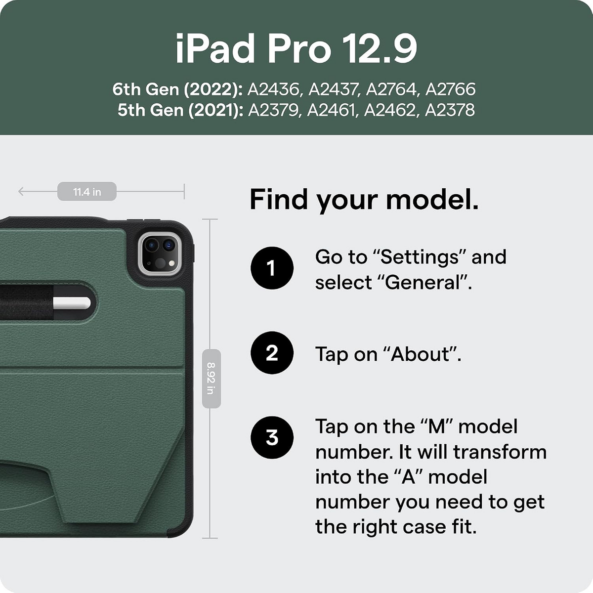 ZUGU Case for iPad Pro 12.9 inch 5th/6th Generation 2021/2022