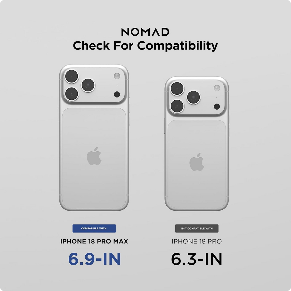 NOMAD Clear Leather iPhone 18 Pro Max Case Magsafe with Saddle Horween Leather