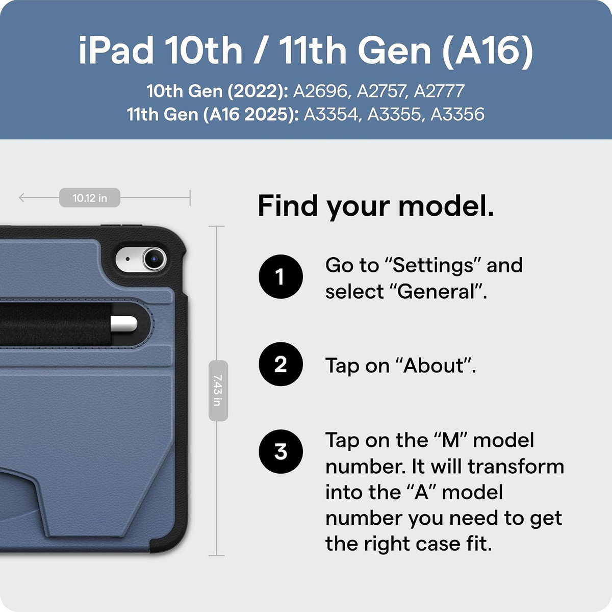 ZUGU Case for iPad 10th/11th Generation (A16) 10.9 inch 2022/2025