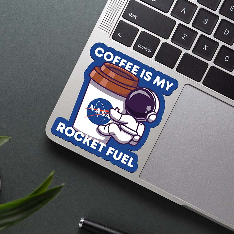 Coffee Is  My Rocket Fuel Sticker