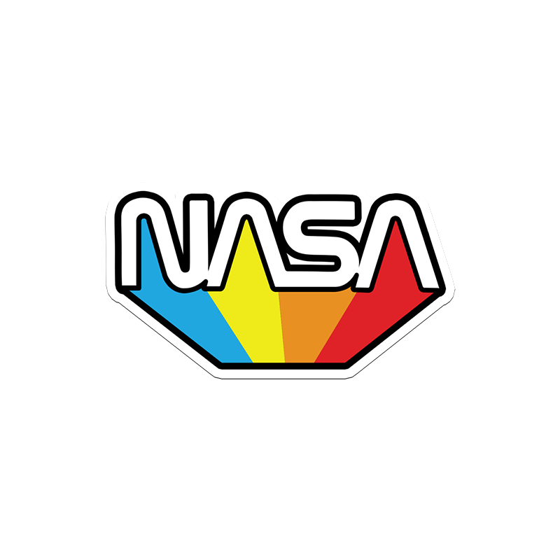 Beaming NASA logo Vinyl Sticker from coveritup.com