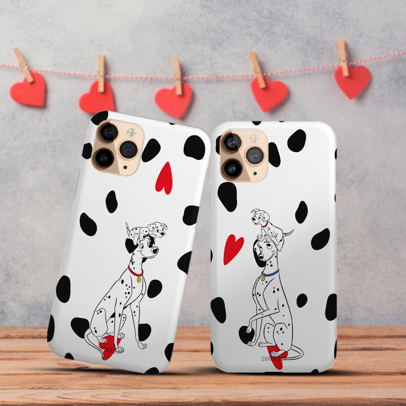 Cute Dalmatian Couple Hard Case Mobile Phone Cover from coveritup.com