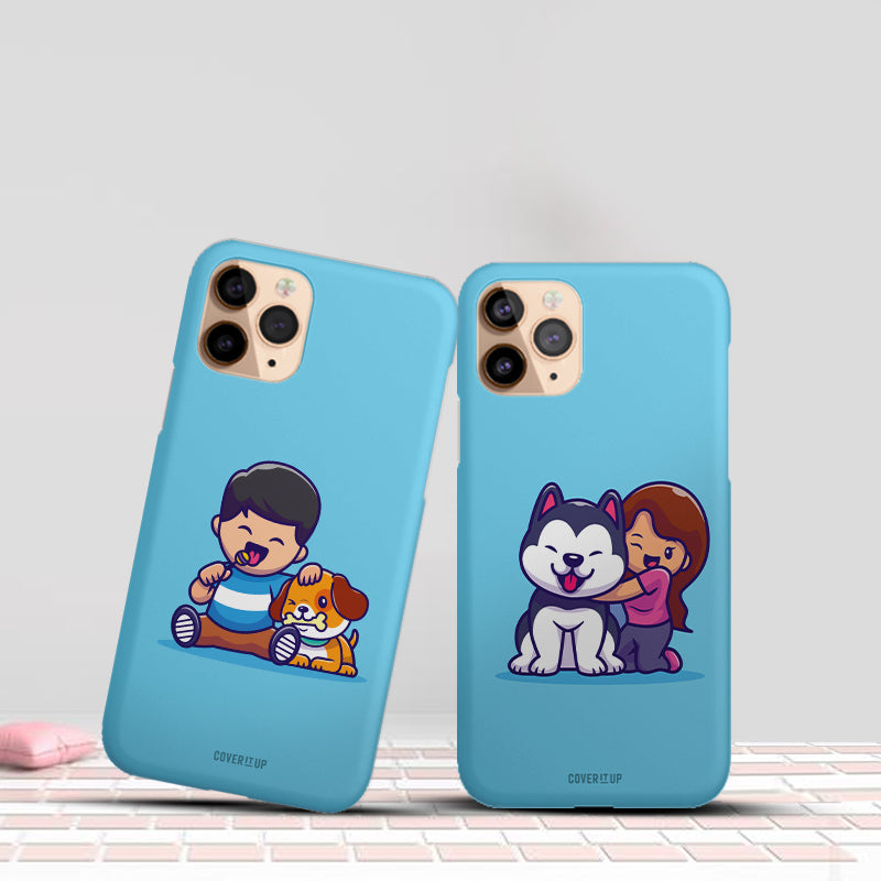 Dog Love Couple Hard Case Mobile Phone Cover from coveritup.com