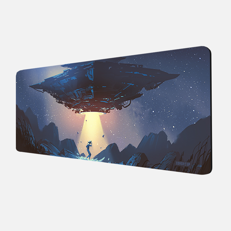 Human Abduction Desk Mat and Gaming Mouse Pad