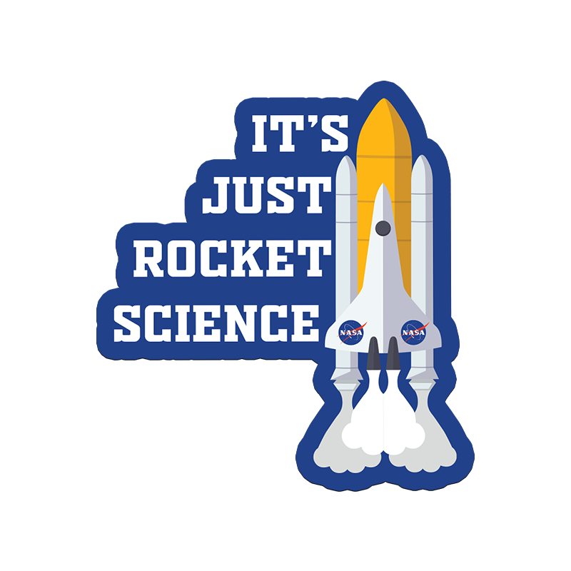 Its Just Rocket Science Vinyl Sticker from coveritup.com