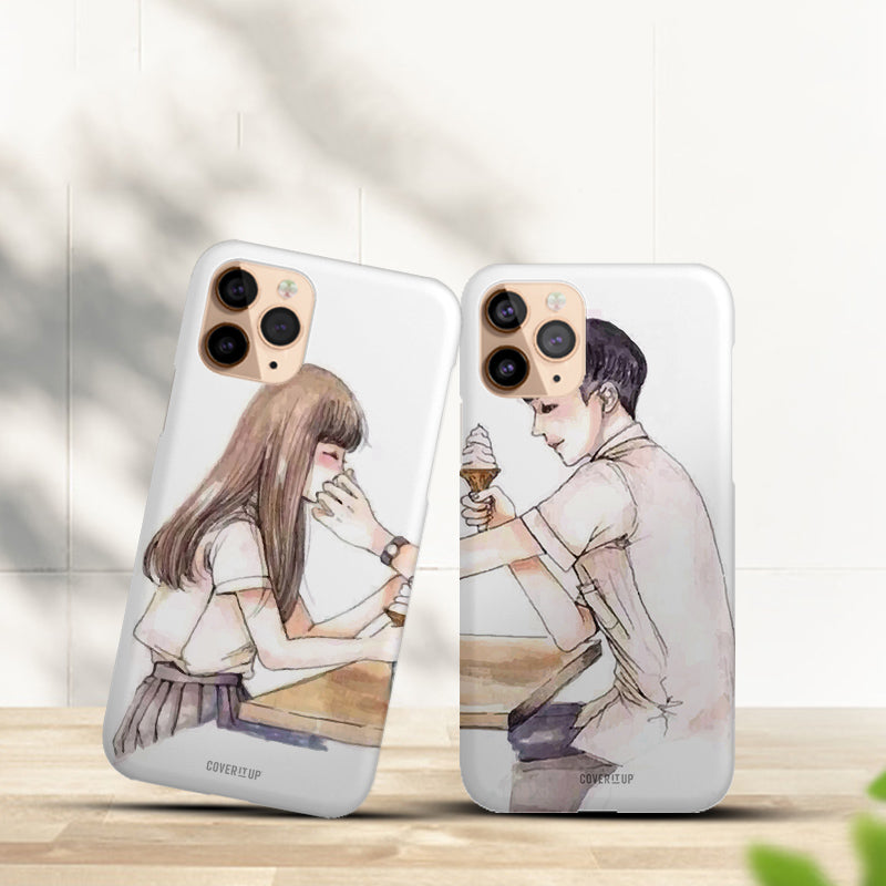 Ice Cream And You Couple Hard Case Mobile Phone Cover from coveritup.com
