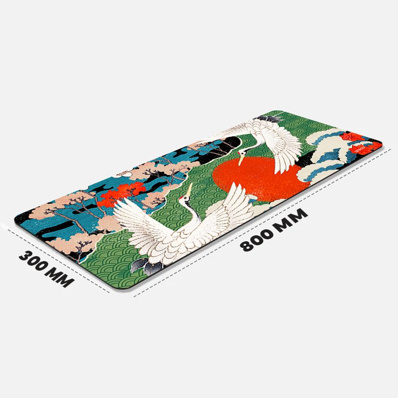 Japanese Art Desk Mat and Gaming Mouse Pad