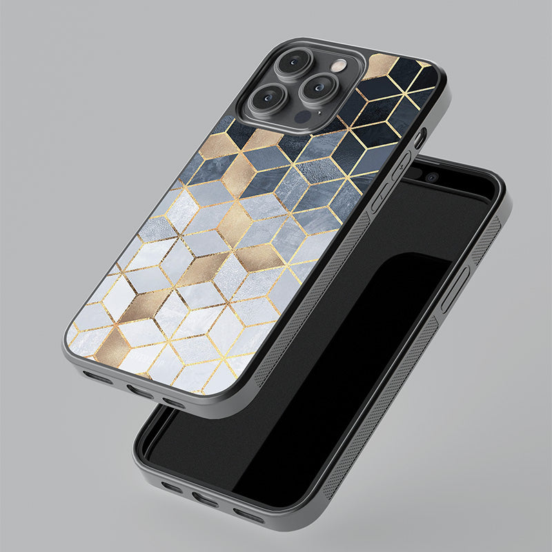 Gold and Indigo Gradient Glass Case