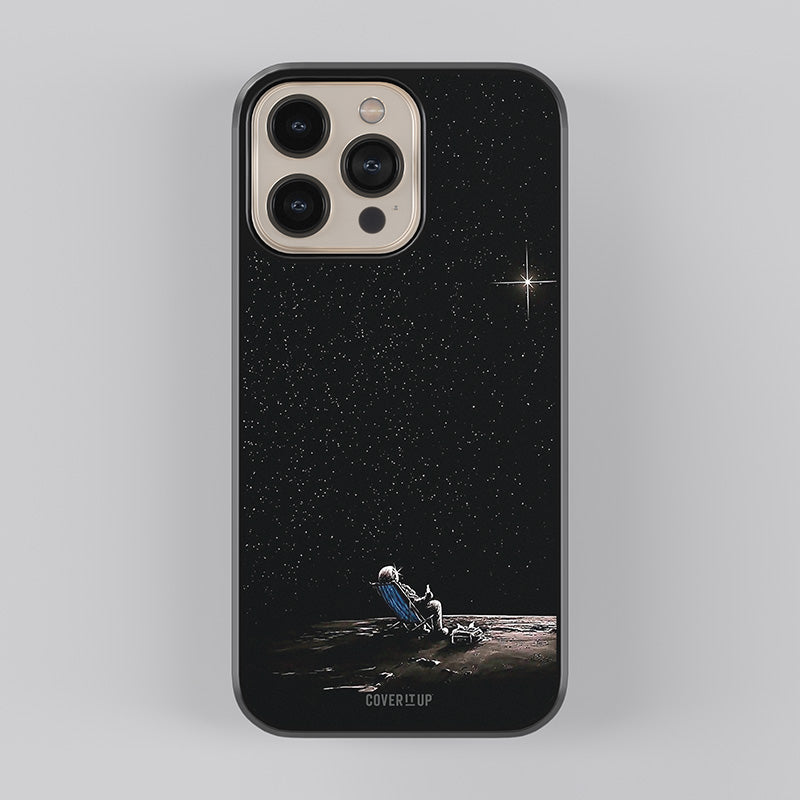 Chilling Astronaut Glass Case