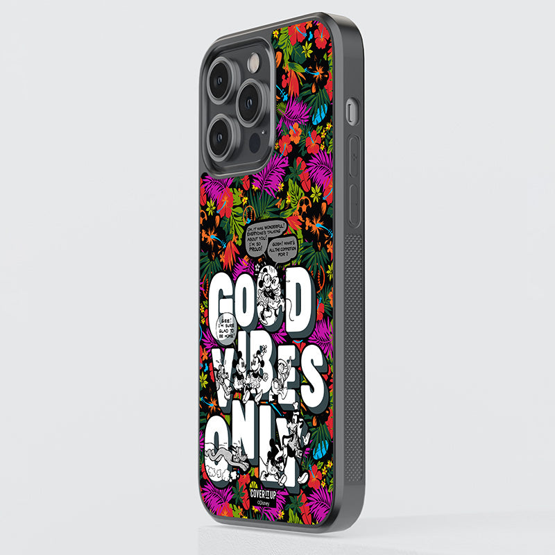 Official Disney Good Vibes Only Glass Case