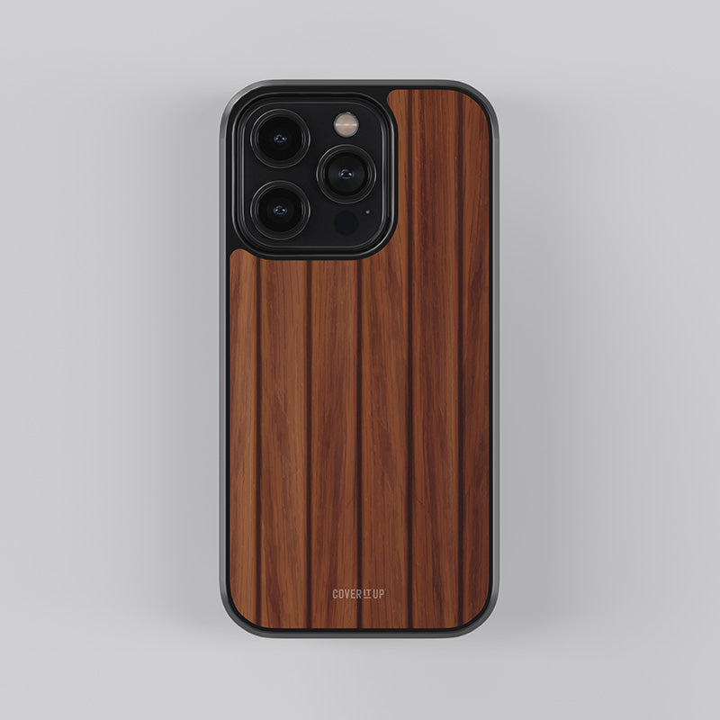 Brown Wood Glass Case