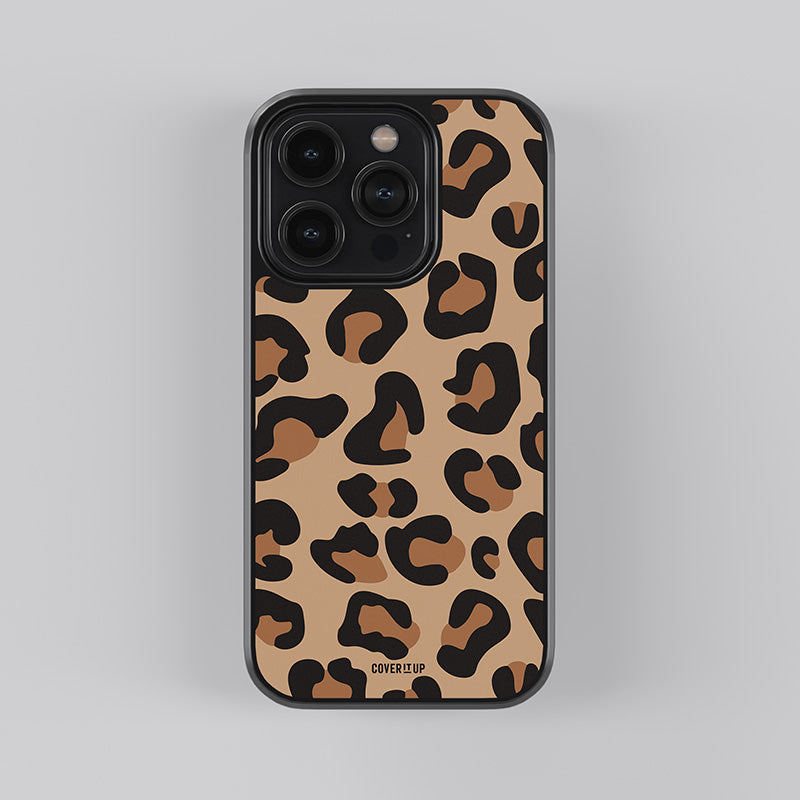 Brown Leopard Glass Case