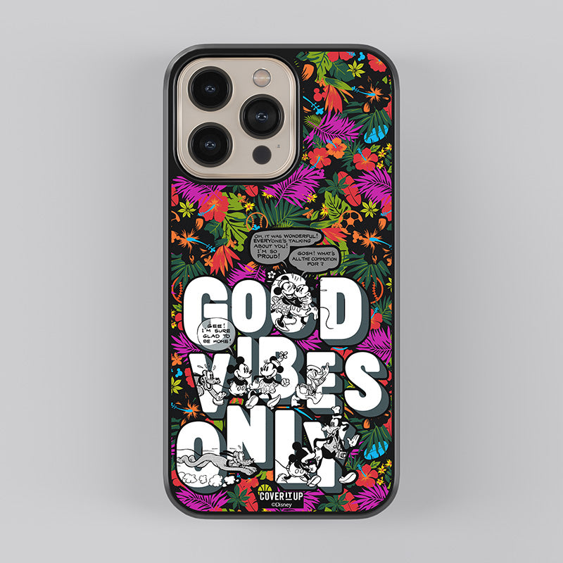 Official Disney Good Vibes Only Glass Case