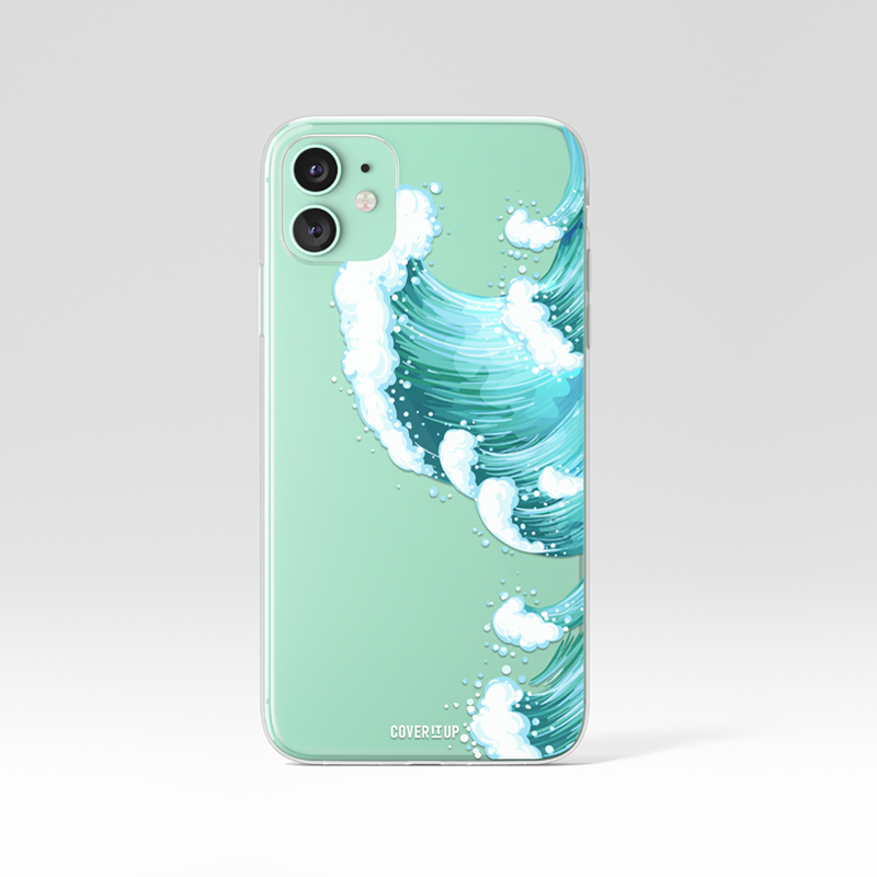 Sea Wave Clear Silicone Case