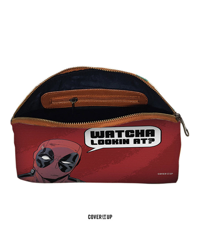 Official Marvel Deadpool Watcha Looking at Classic Pouch