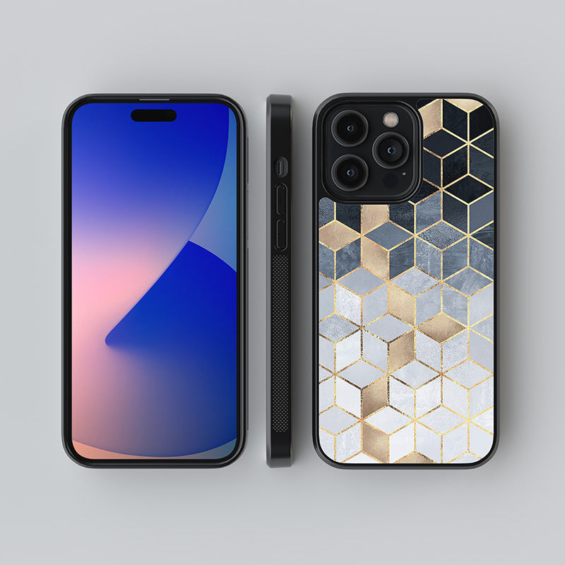 Gold and Indigo Gradient Glass Case