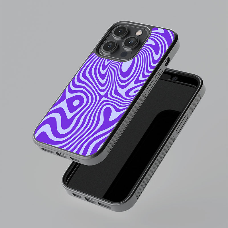 Violet Swirl Glass Case