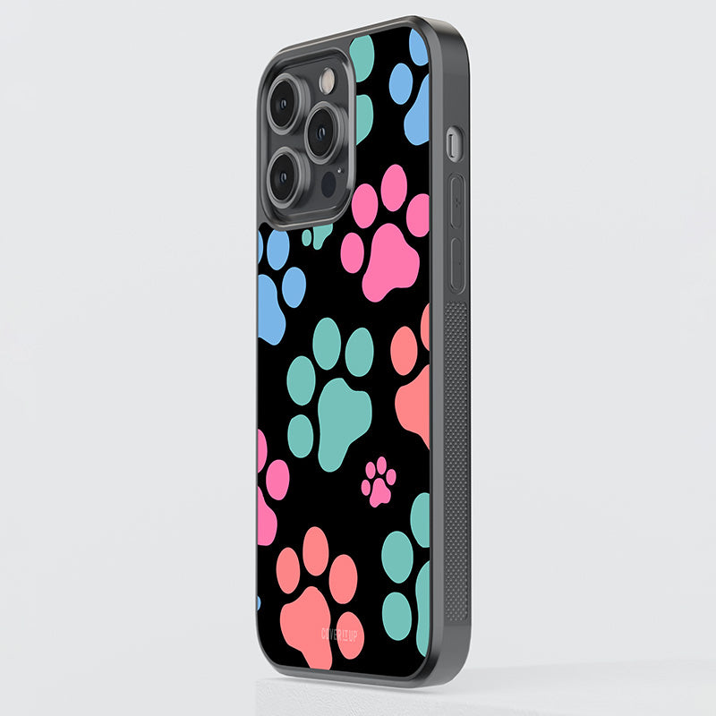 Puppy Paws Glass Case