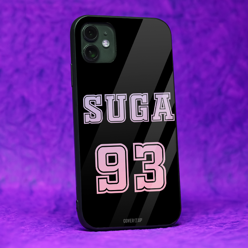 SUGA Jersey Number Glass Case