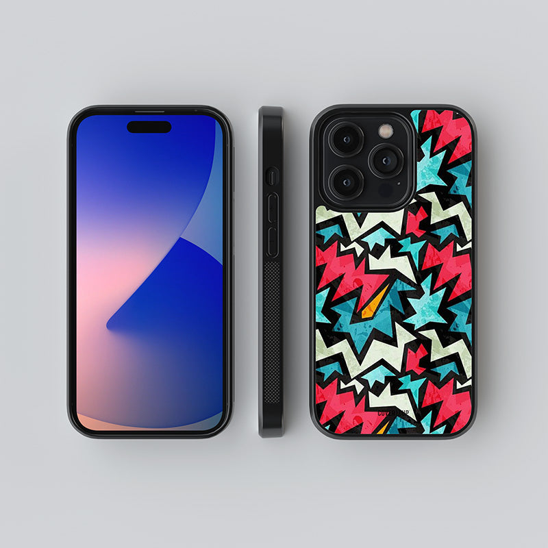 Abstract Lines Polka Glass Case