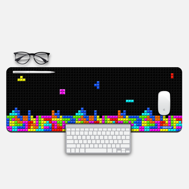 Tetris Game Desk Mat and Gaming Mouse Pad