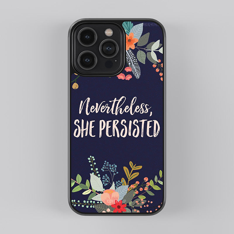 Nevertheless She Persisted Glass Case