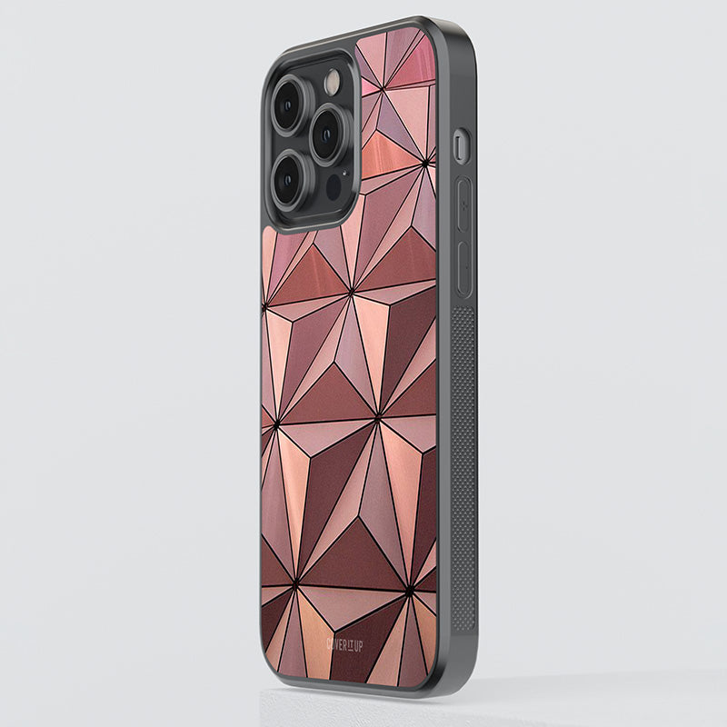Rosegold Abstract Glass Case