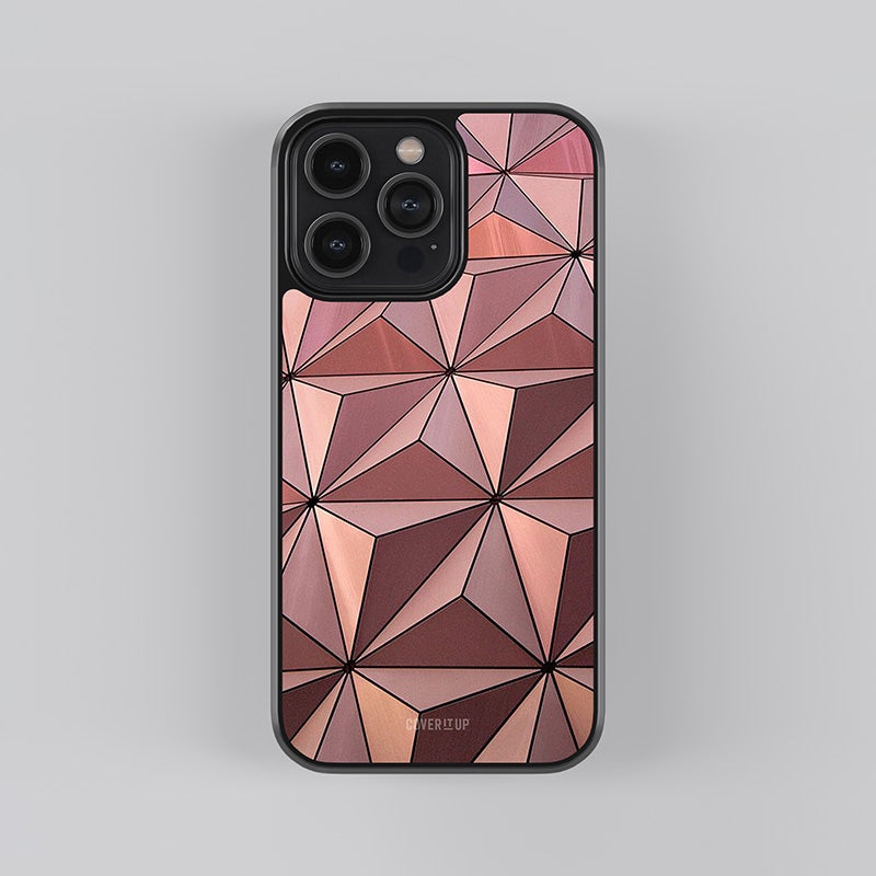 Rosegold Abstract Glass Case
