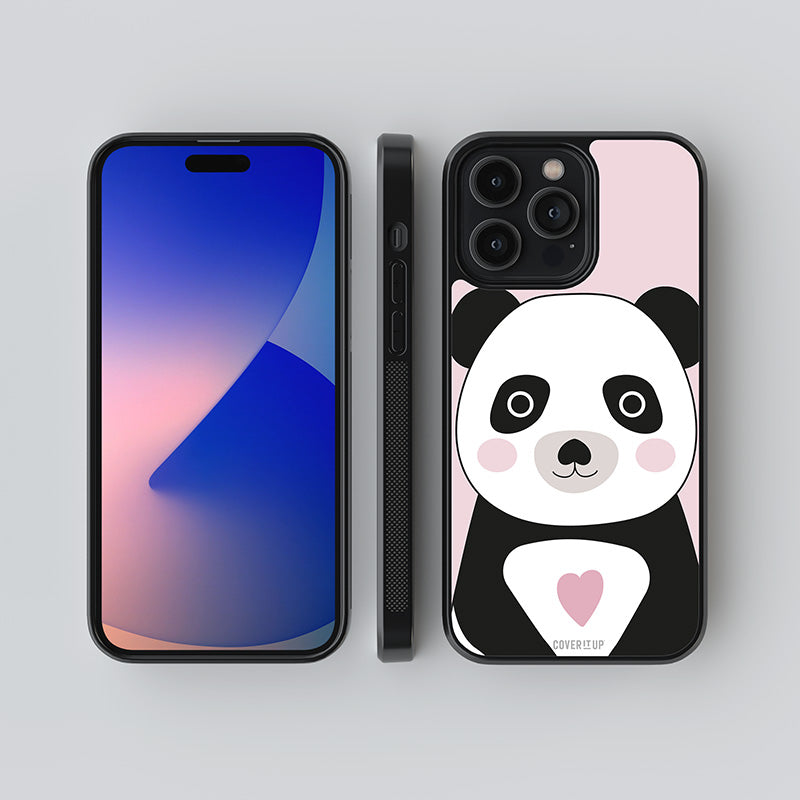 Lovely Panda Glass Case