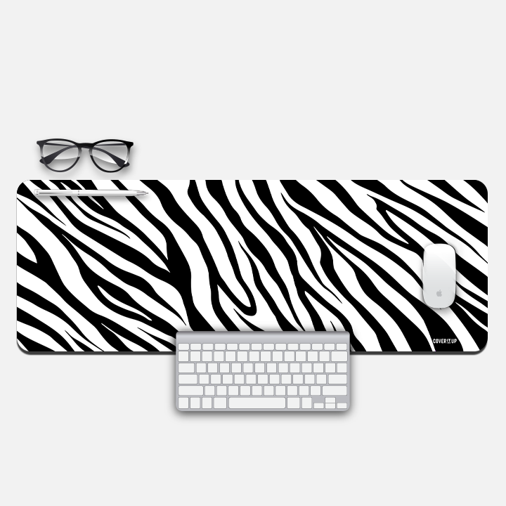 Zebra Print Desk Mat and Gaming Mouse Pad